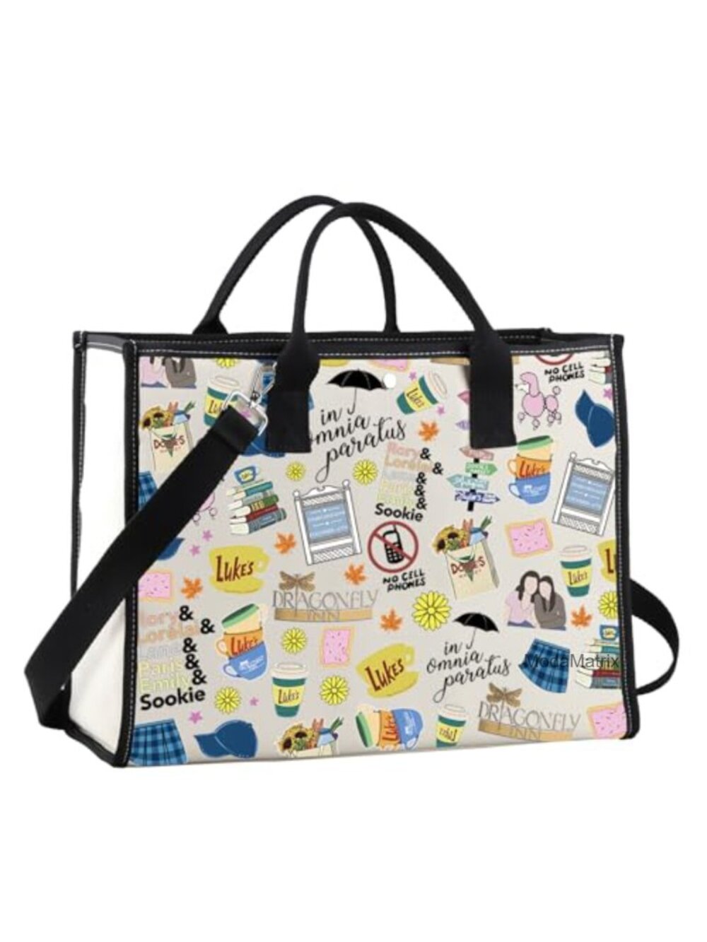 Luke's Diner Cotton Canvas Tote Bag TV Show Inspired Shoulder Bag
